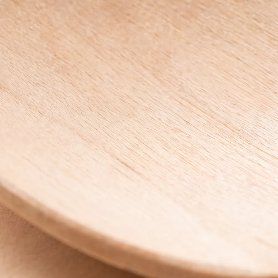 Wood grain across a wooden spoon
