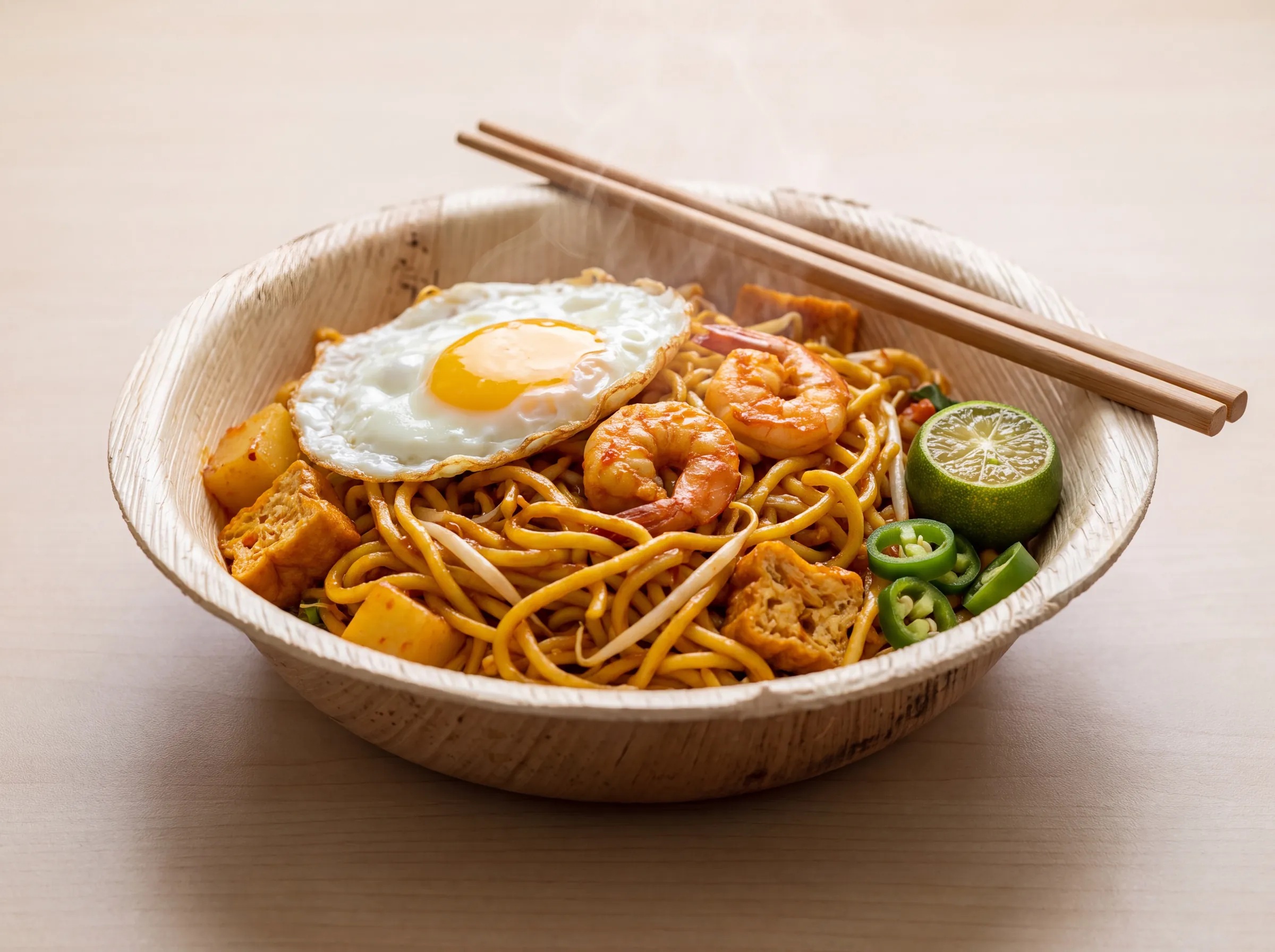 Mee goreng in the Satva Big Bowl